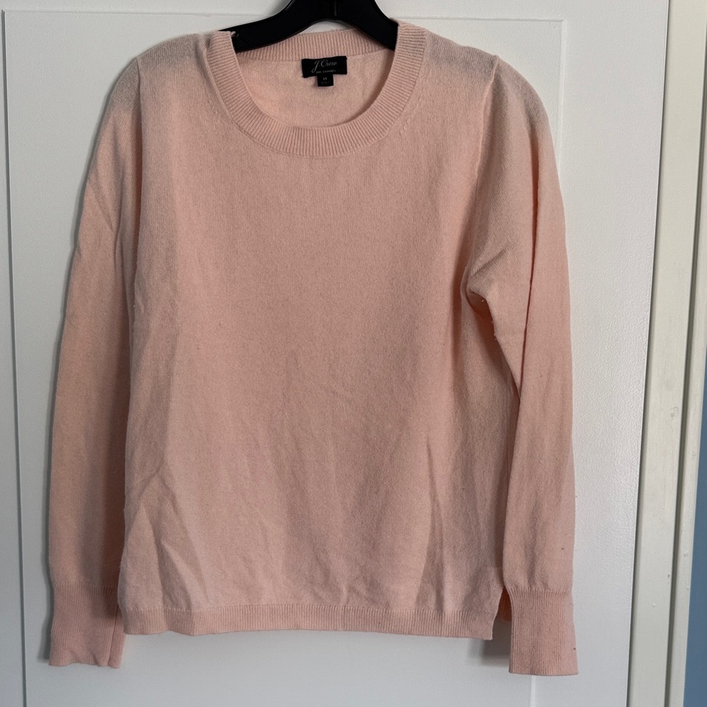 J. Crew Soft Pink Crew Neck Sweater